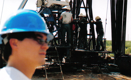 Chris Sanders working with the Wilson 42 in the Permian Basin